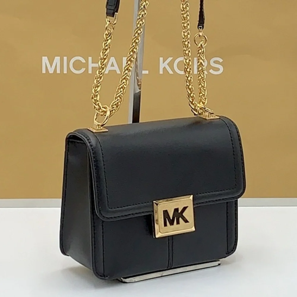 MICHAEL KORS SONIA SMALL SHOULDER XBODY BLACK COLOR